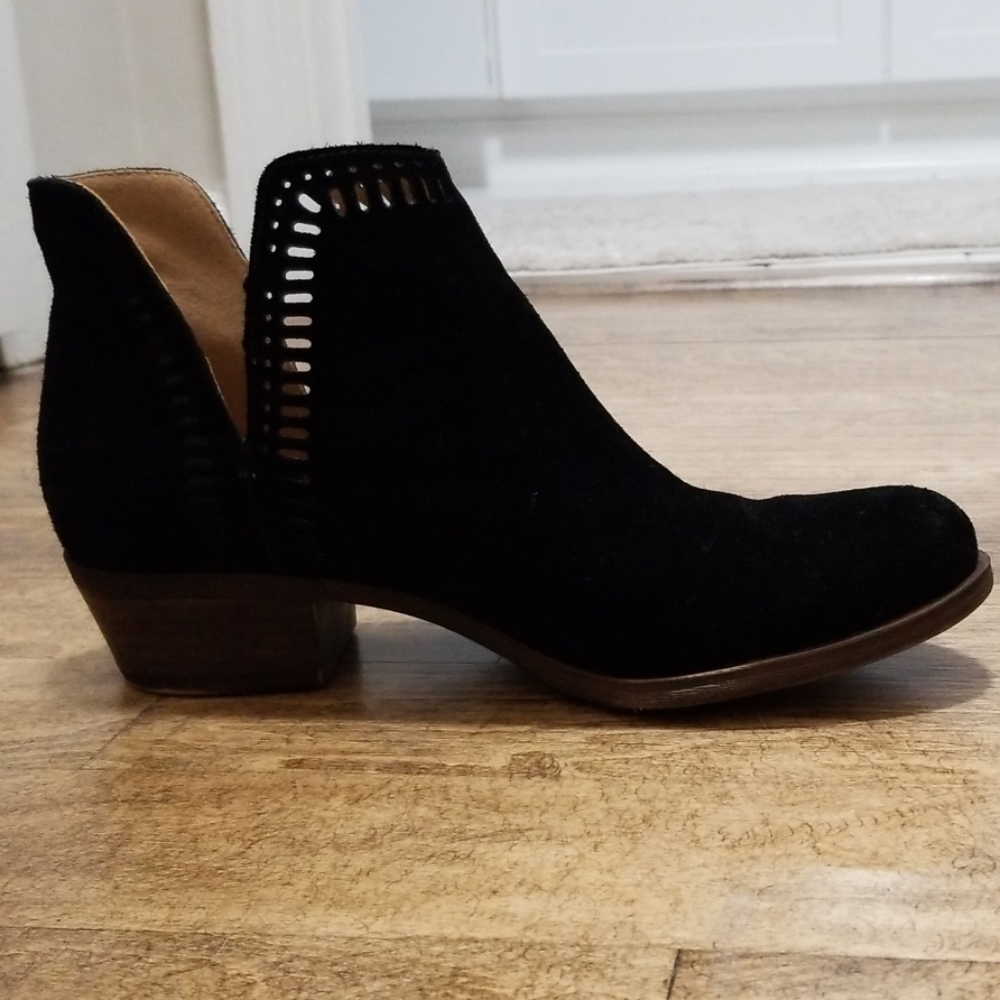Black Suede Lucky Brand Booties